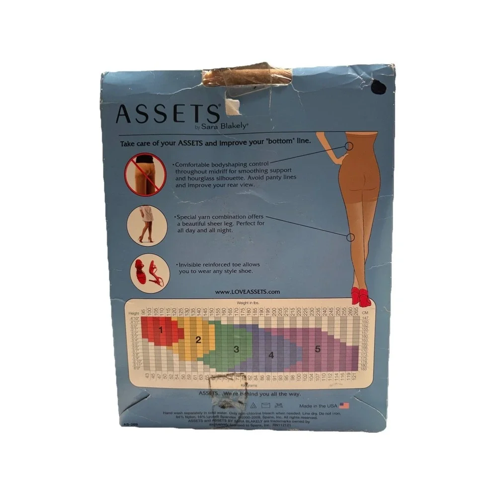 Assets Perfect Panty Hose High Waist Size 4 Nude 269 Sheer 025–0‎ 2–0208 New